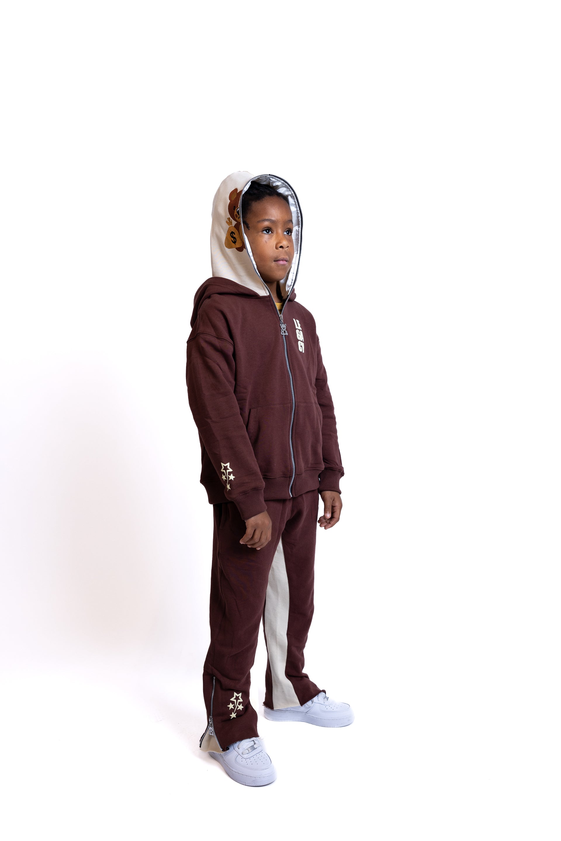 Banknote Brown Flared Tracksuit
