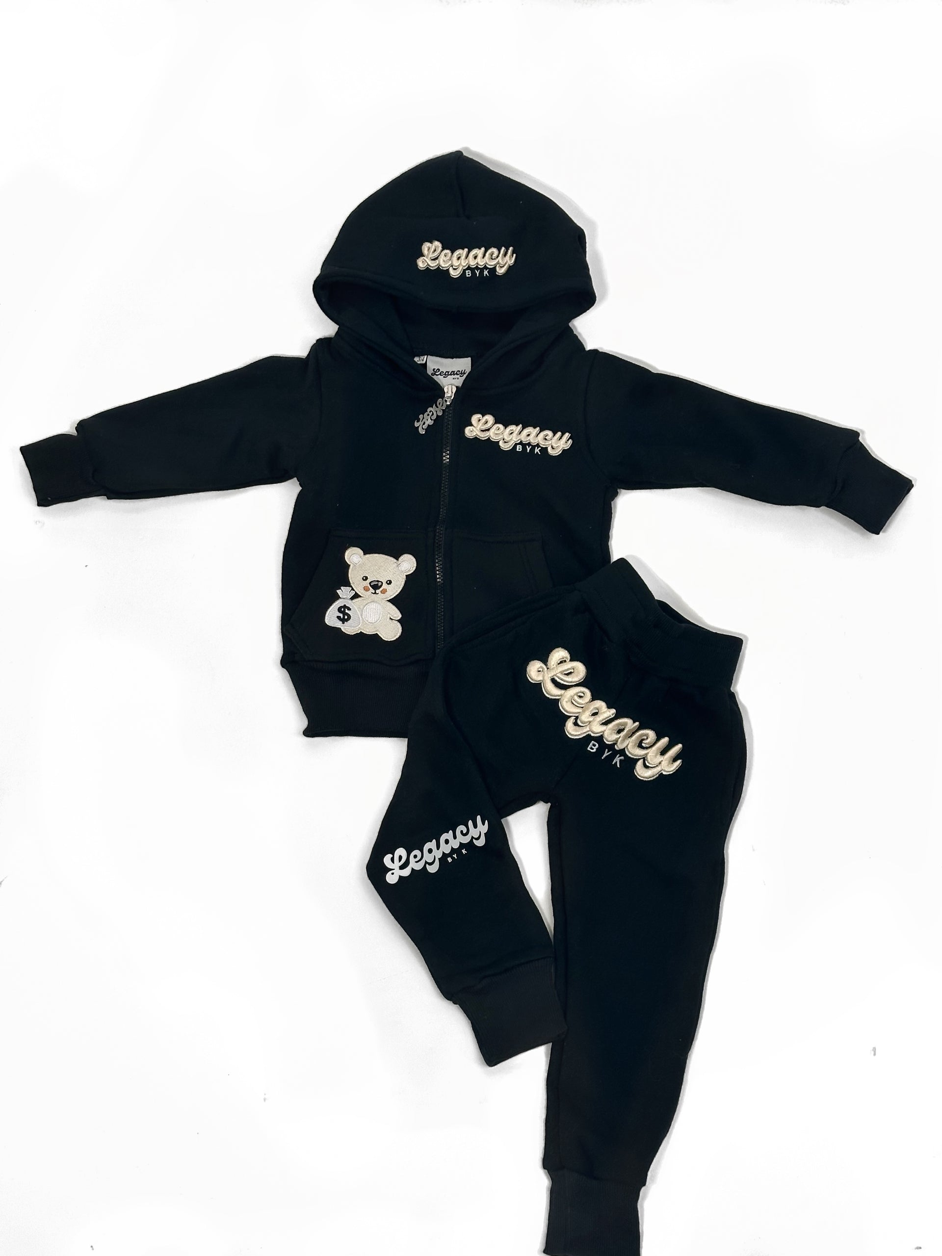 Black Zip-Up Tracksuit